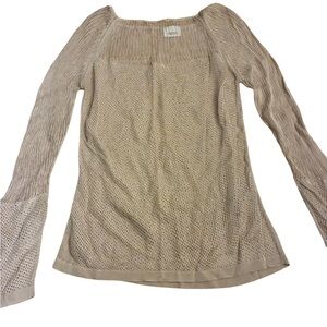 Burberry Beige Mesh Knit Sweater
